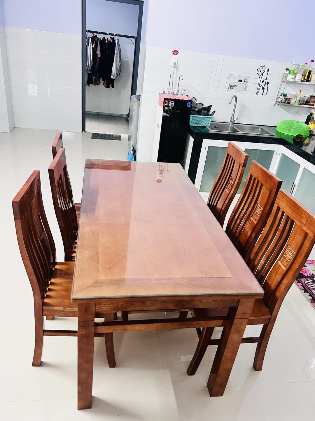 Bộ bàn ghế gỗ ăn