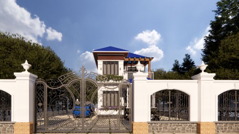 Nhà mái Nhật 2 tầng hiện đại tại Phú Vinh