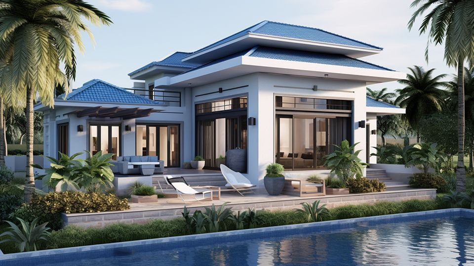 Thiết kế nhà cấp 4 biệt thự vườn nghỉ dưỡng