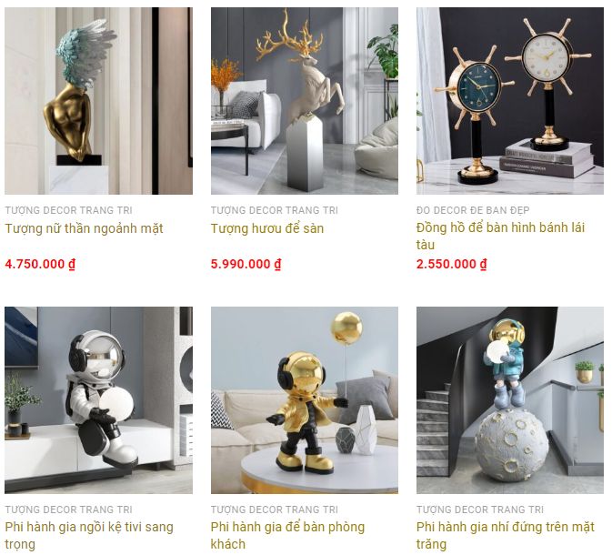 Decor và phụ kiện trang trí phòng khách