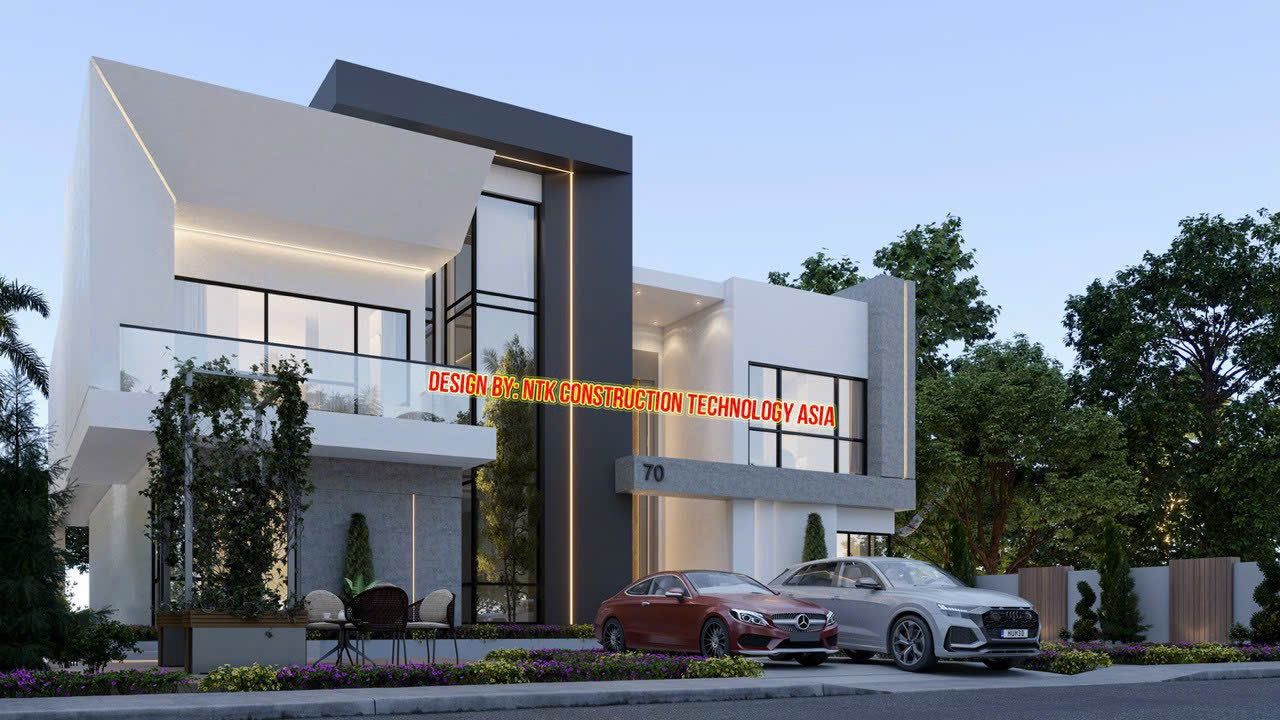 Thiết kế thi công xây dựng biệt thự hiện đại Anh Tú