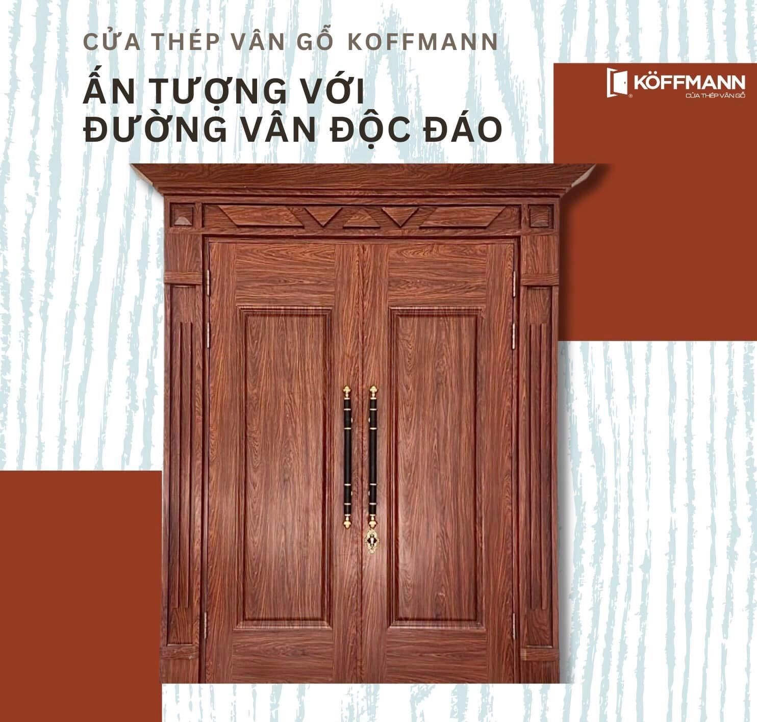 Cửa thép vân gỗ 