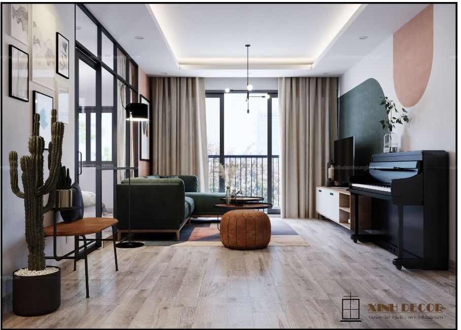 THIẾT KẾ NỘI THẤT CĂN HỘ 2 PHÒNG NGỦ  CHUNG CƯ VŨNG TÀU PLAZA