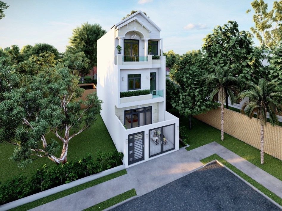 Xây nhà 1 trệt 2 lầu