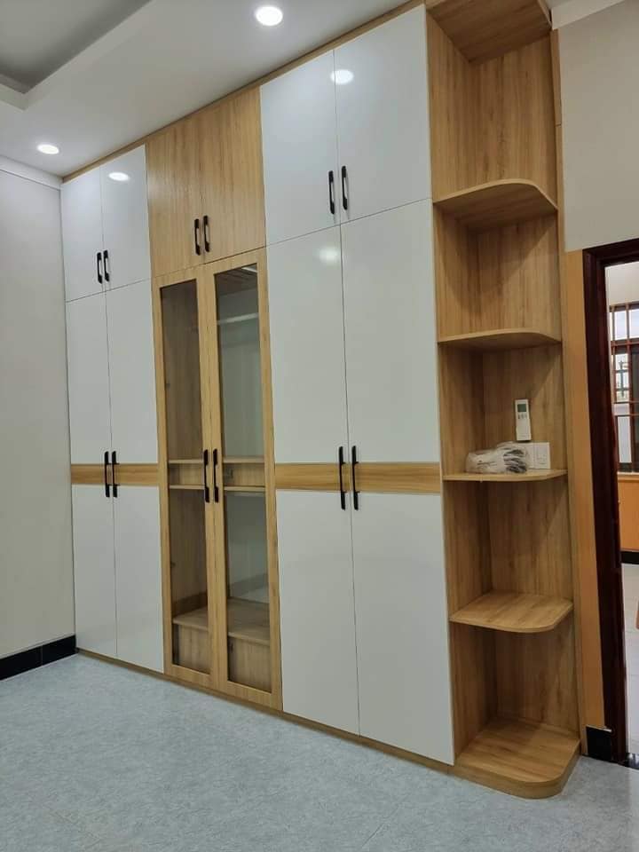 Tủ quần áo kết hợp kệ đựng