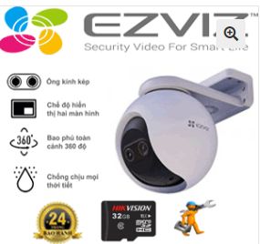 Lắp Đặt Trọn Gói Camera Wifi Ezviz 20Mp C8Pf