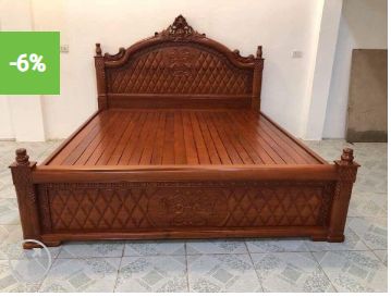 Mẫu Giường Vòm Vách Trám Gỗ Gụ