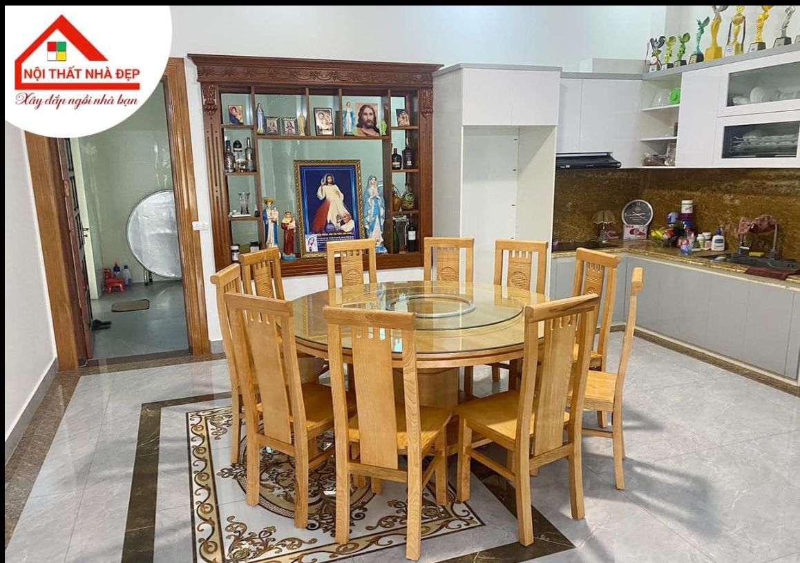 Bộ bàn ghế gỗ ăn 