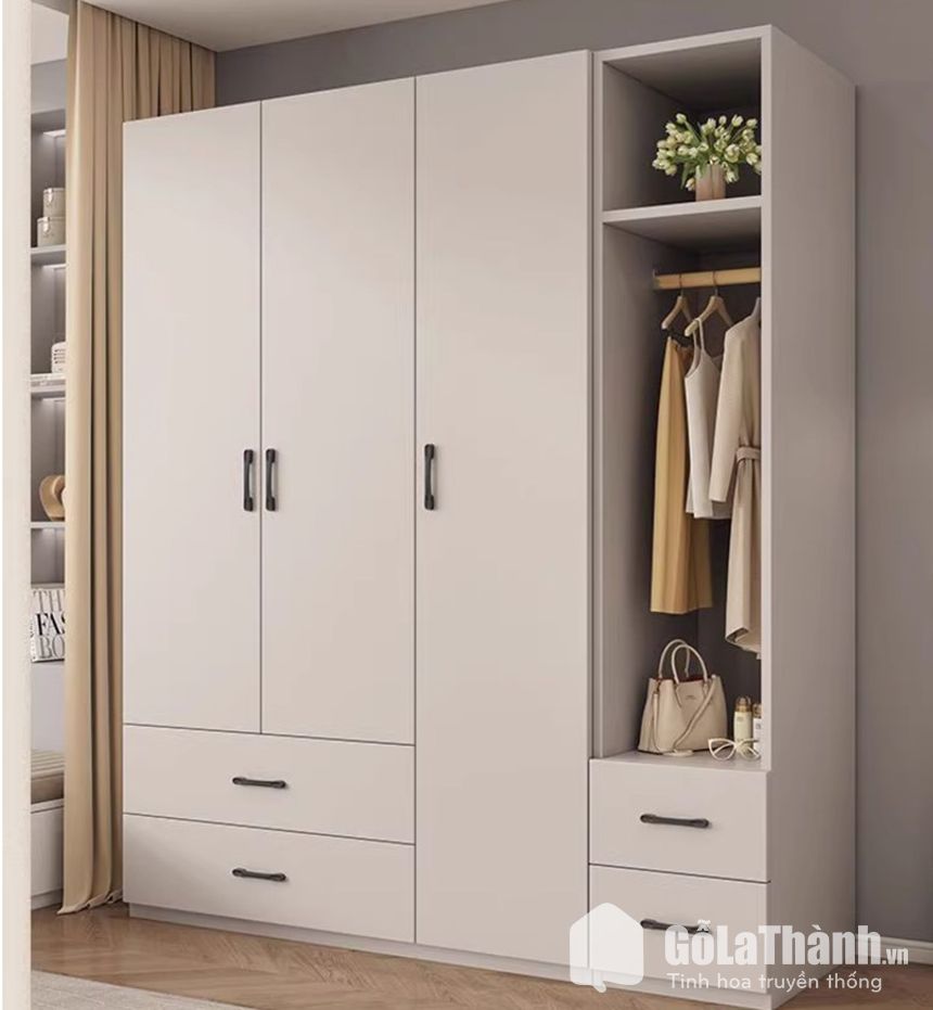 MẪU TỦ ÁO HIỆn ĐẠI BẰNG GỖ GHT5185