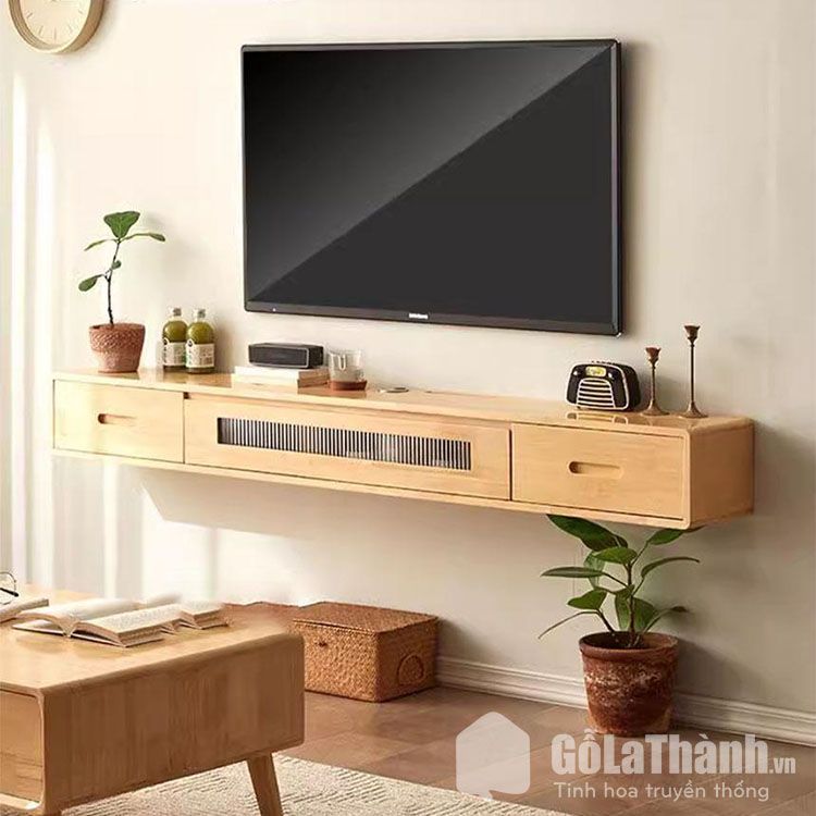KỆ TRANG TRÍ TIVI BẰNG GỖ TỰ NHIÊN ĐẸP BỀN BỈ 