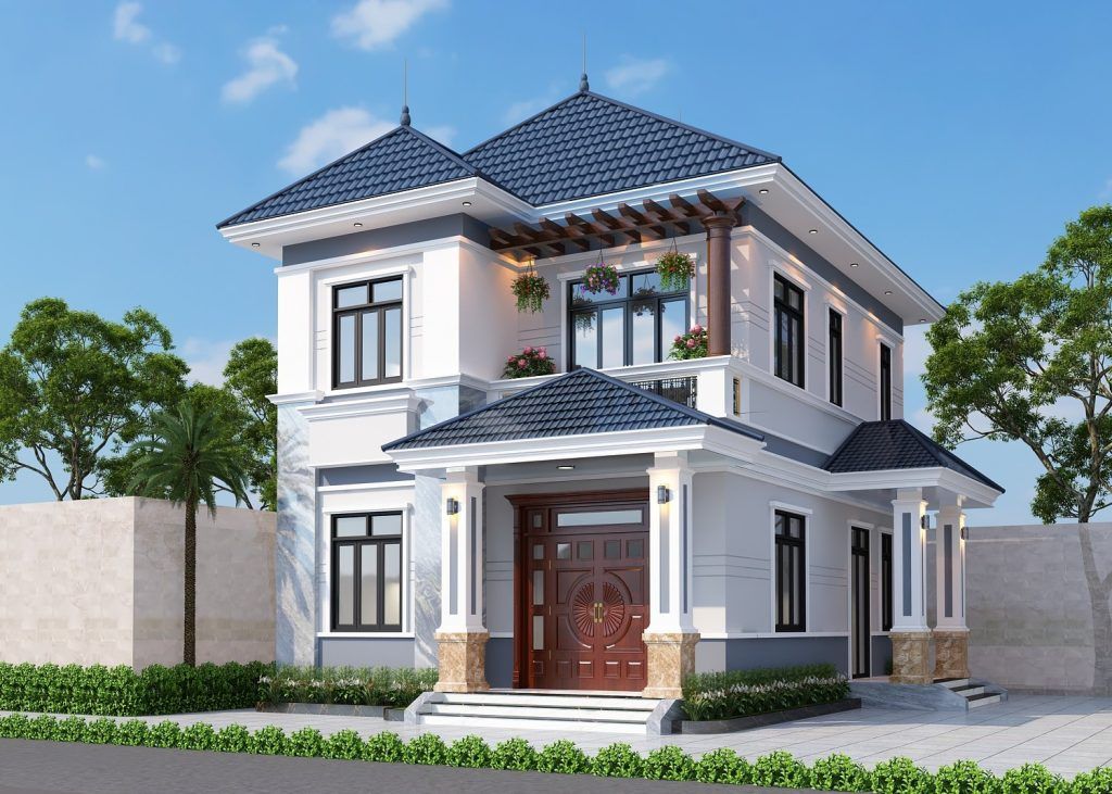 Công trình nhà biệt thự hai tầng mái Nhật