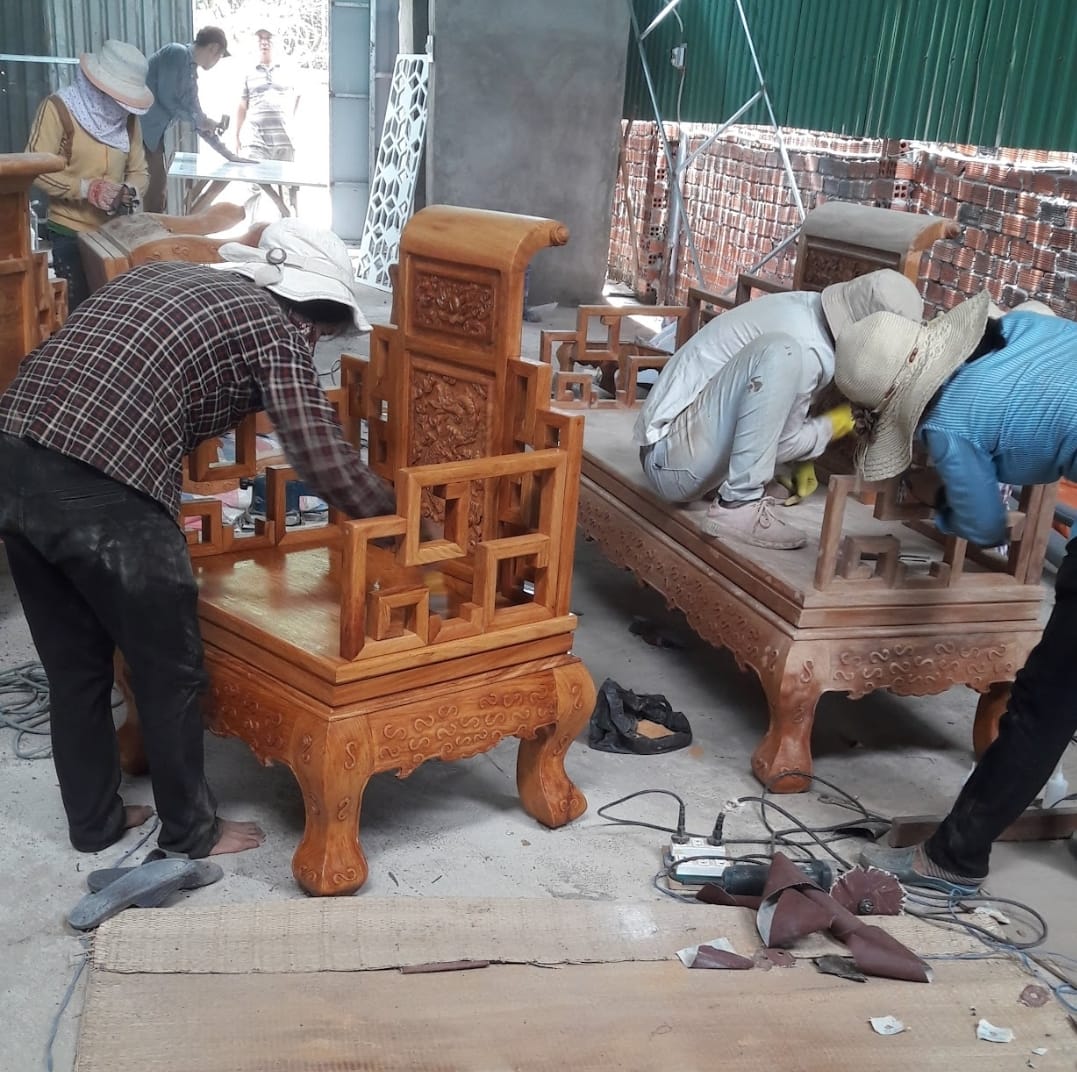 Sơn Pu ghế gỗ