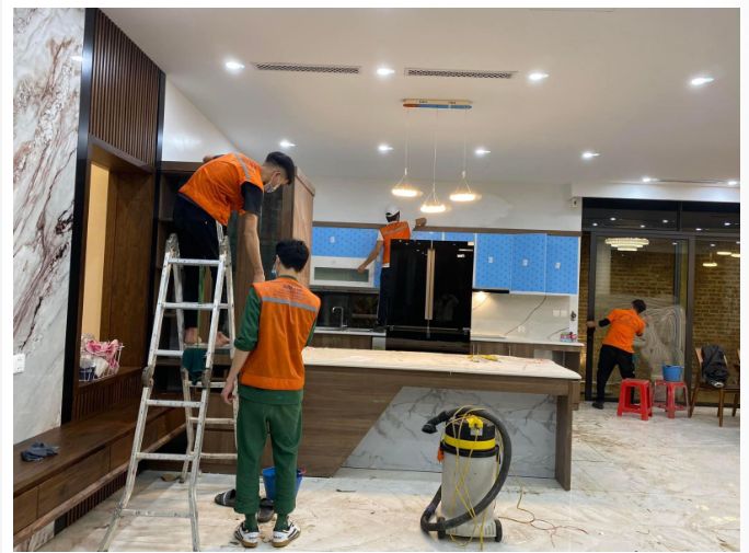 Vệ sinh nhà sau xây dựng