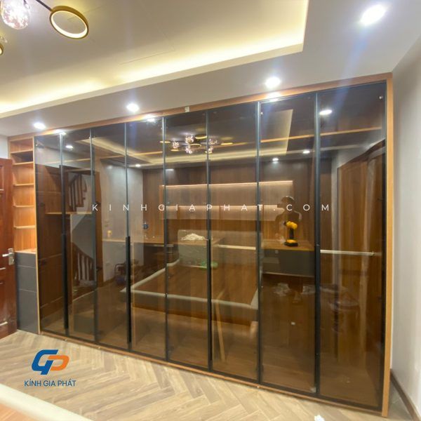 Cánh Kính Tủ Áo Màu Trà