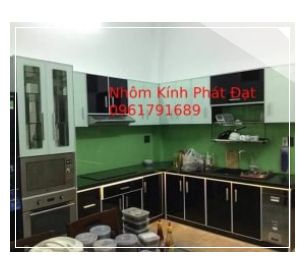 Tủ bếp ốp kính