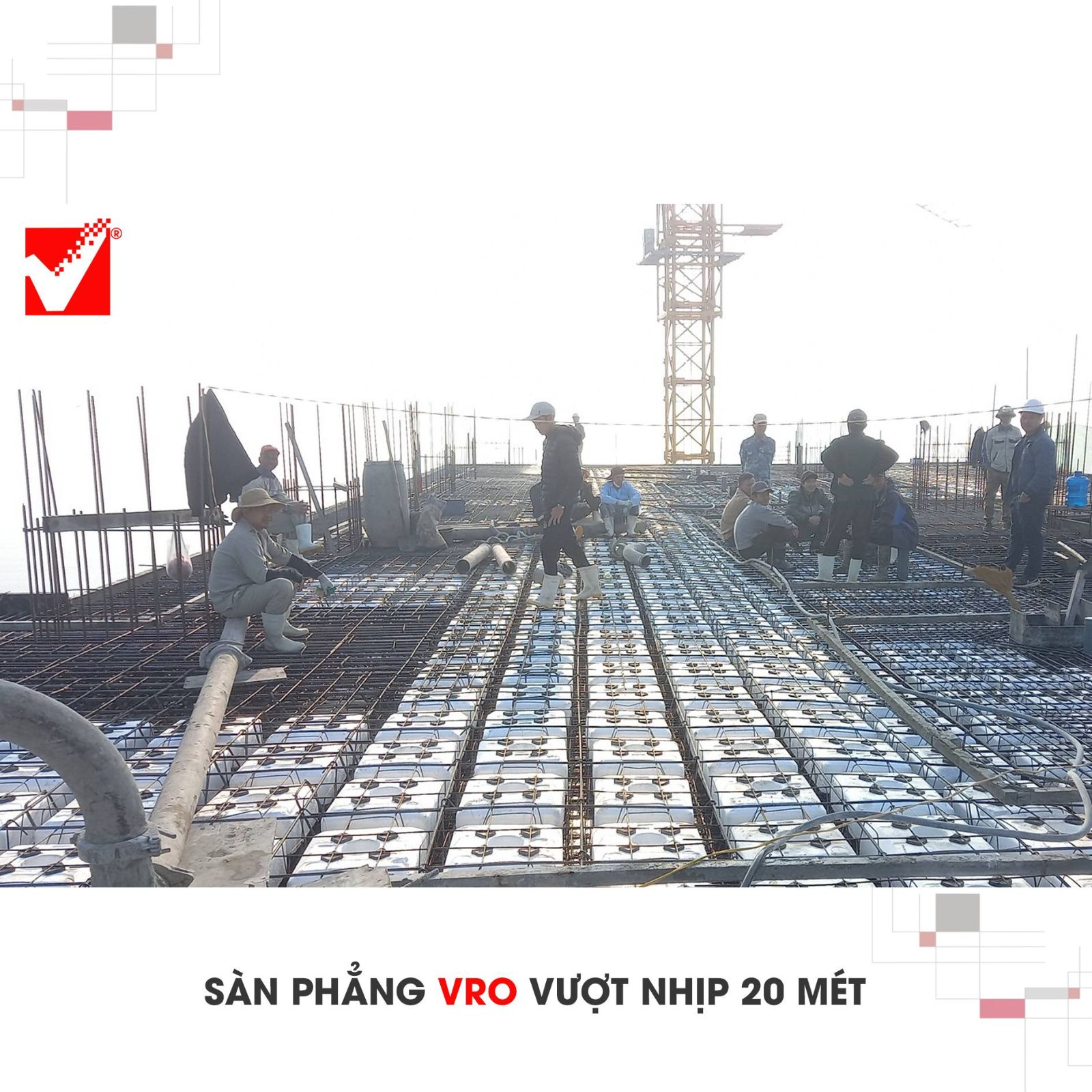 Thi công sàn phẳng vượt nhịp 