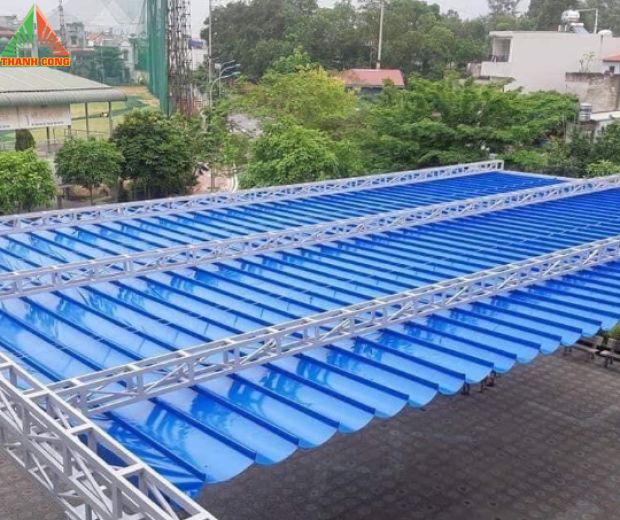 Thi công mái xếp 