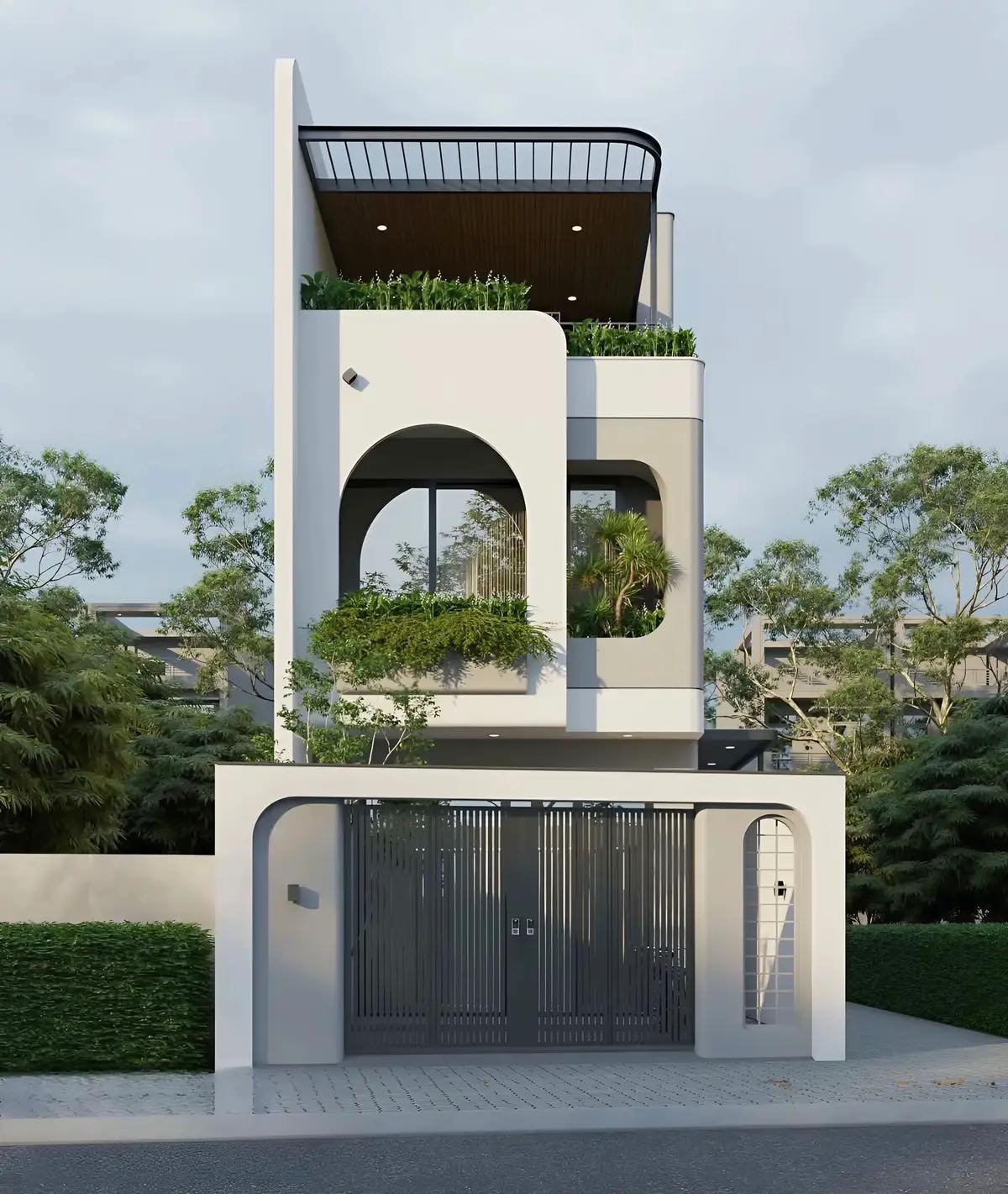 Thi công xây nhà hiện đại 