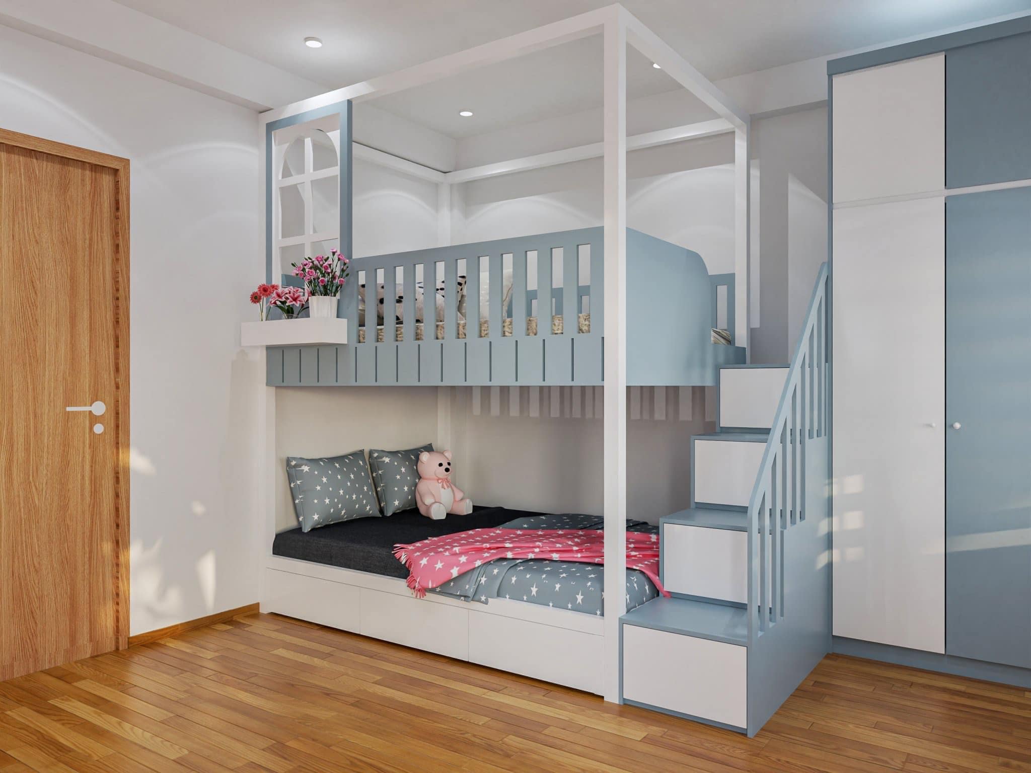 Thiết kế giường ngủ tầng